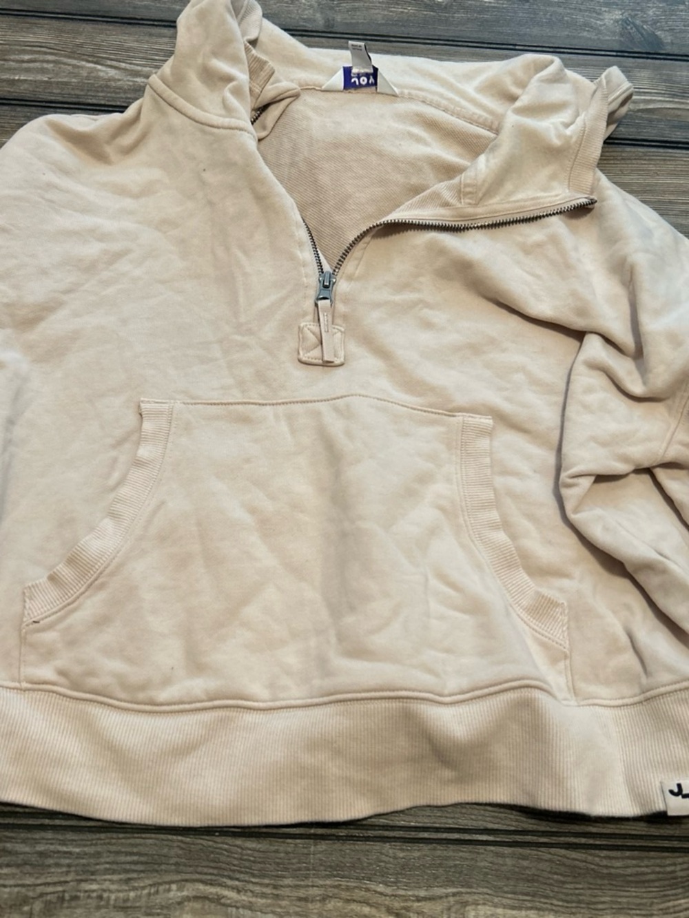 JoyLab Beige Half-Zip Pullover